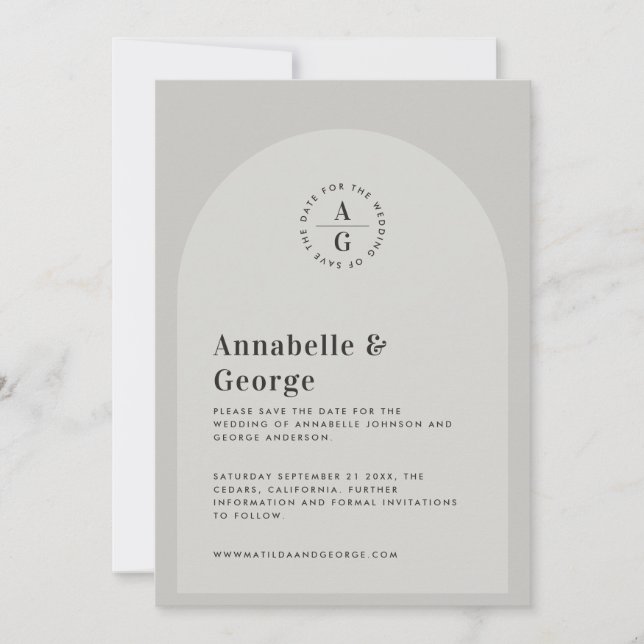 Save The Date Mariage photo de typographie graphique moderne (Devant)