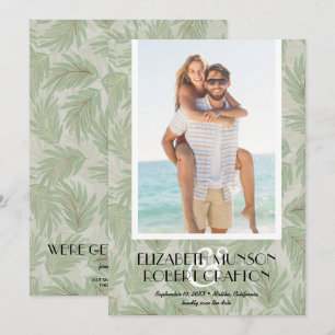 Save The Date Mariage Photo Design Tropical Enregistrer La Date