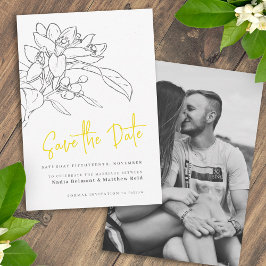 Save The Date Mariage photo en fleurs d'agrumes enregistrer la d