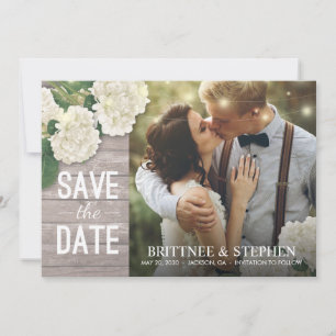 Save The Date Mariage Photo Enregistrer La Date Hydrangeas Lumiè