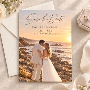 Save The Date Mariage photo minimaliste