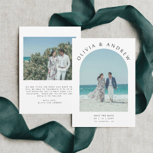 Save The Date Mariage photo minimaliste de la typographie modern