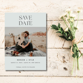 Save The Date Mariage photo minimaliste Enregistrer la date