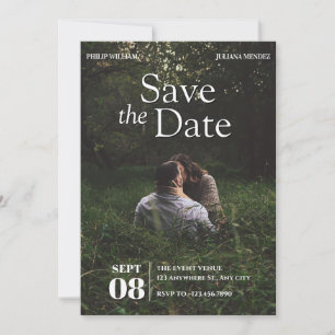 Save The Date Mariage photo minimaliste moderne