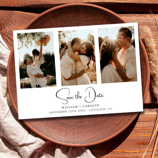 Save The Date Mariage photo minimaliste simple (Créateur téléchargé)