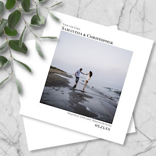 Save The Date Mariage photo minimaliste simple et moderne