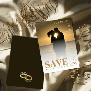 Save The Date Mariage photo moderne chic ultra minimaliste