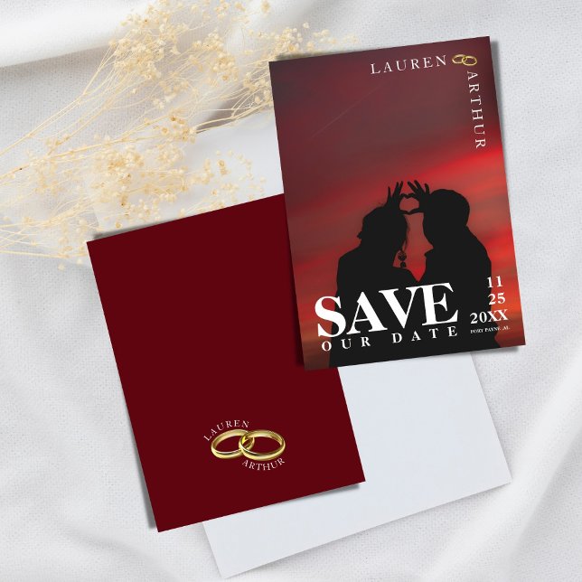 Save The Date Mariage photo moderne chic ultra minimaliste (Créateur téléchargé)