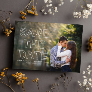 Save The Date Mariage photo moderne Enregistrer la date