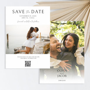 Save The Date Mariage photo moderne Enregistrer la date