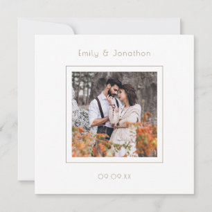 Save The Date Mariage photo moderne Gold Ecriture Enregistrer la