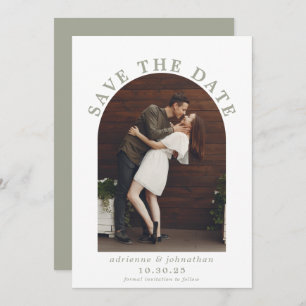 Save The Date Mariage photo moderne Sage Green Boho Arch