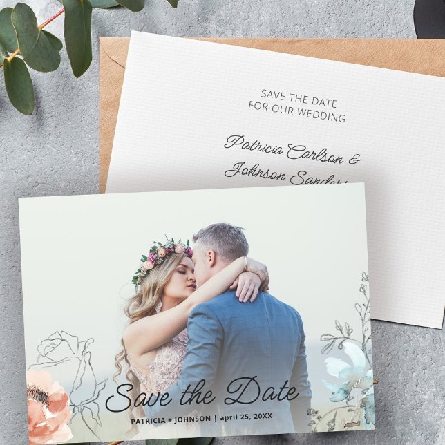 Save The Date Mariage photo moderne simple et élégant (Créateur téléchargé)