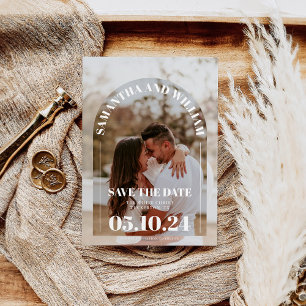 Save The Date Mariage photo moderne tendance Arch