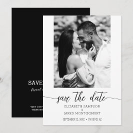 Save The Date Mariage photo noir