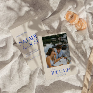 Save The Date Mariage photo rétro minimaliste français capricieu