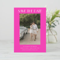 Mariage photo rétro unique Hot Pink Art Déco