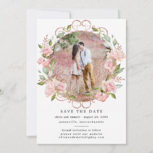 Save The Date Mariage photo Rustique Boho Botanique