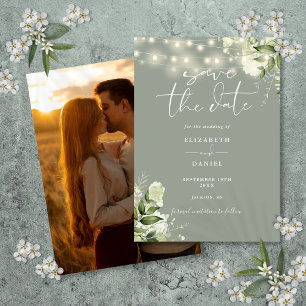 Save The Date Mariage photo Sage Green Floral