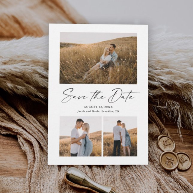 Save The Date Mariage Photo Script 3 Moderne (Créateur téléchargé)