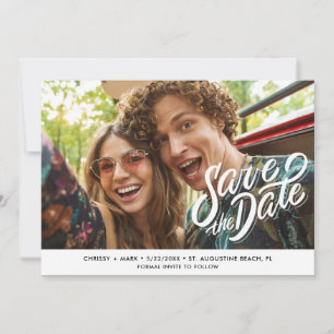 Save The Date Mariage photo simple Enregistrer la date