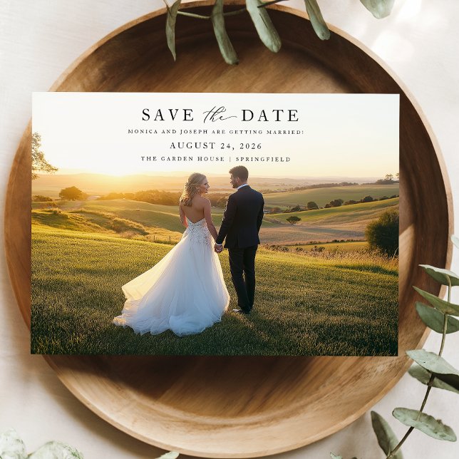 Save The Date Mariage photo simple et élégant (Créateur téléchargé)