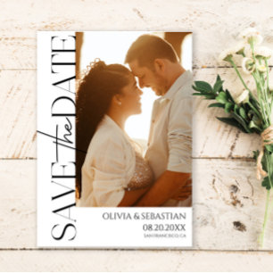 Save The Date Mariage photo texte de typographie tendance