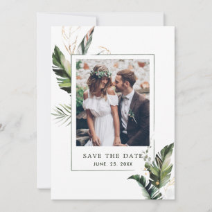 Save The Date Mariage photo Tropical Watercolor