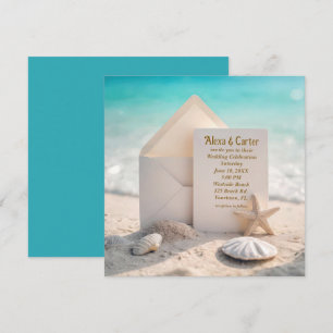 Save The Date Mariage Plage Avec Dollar De Sable
