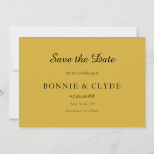 Save The Date Mariage plat classique Sauvez la date avec Sty mod