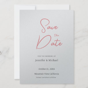 Save The Date Mariage Professionnel Minimaliste Moderne Simple
