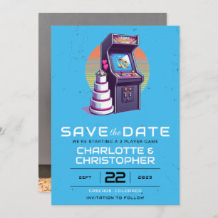 Save The Date Mariage Retro Arcade