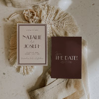 Mariage Rétro Brun au Chocolat Élégant