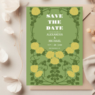 Save The Date Mariage romantique Art Nouveau