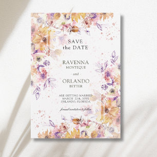 Save The Date Mariage Romantique au Jardin Botanique Floral d'Au