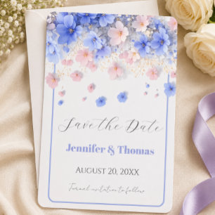 Save The Date Mariage romantique aux fleurs sauvages Cottagecore