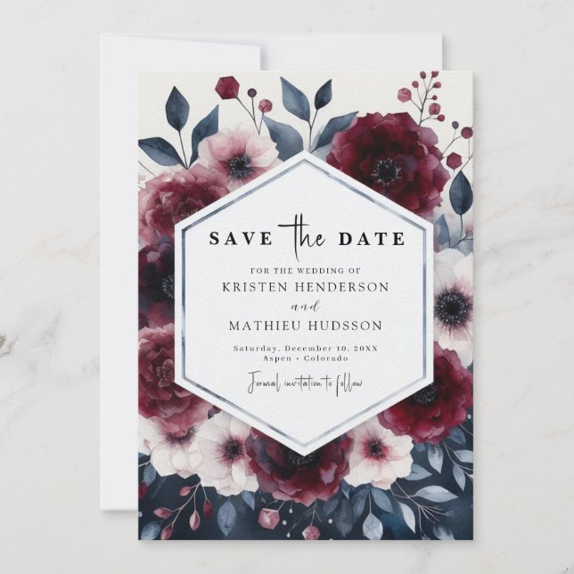 Save The Date Mariage romantique de Bourgogne (Devant)