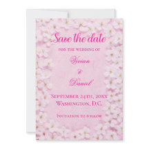 Mariage romantique rose cerisier en fleurs Enregis