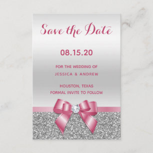 Save The Date Mariage rose romantique élégant de parties
