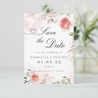 Save The Date Mariage rose vif Enregistrer la date