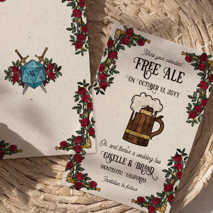 Save The Date Mariage RPG Thème Ale Rouge Gratuit