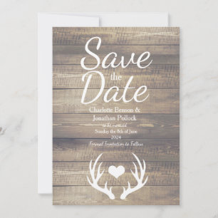 Save The Date Mariage Russe Ferme Deer Antlers
