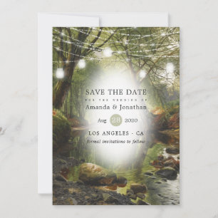 Save The Date Mariage Rustique Bois Sauvage Verdure