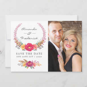 Save The Date Mariage Safari Floral Aquarelle