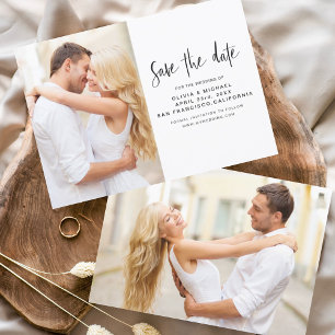 Save The Date Mariage Sauver la date Photo Romantique Élégant