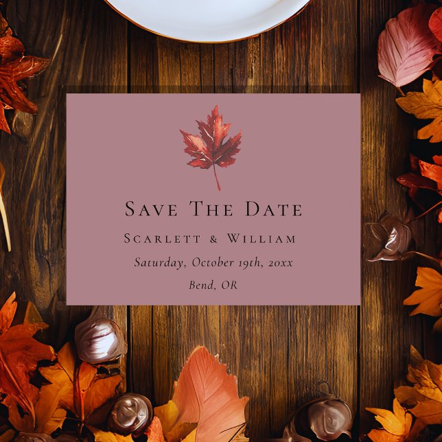 Save The Date Mariage simple à feutre de chute minimale (Créateur téléchargé)