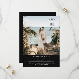 Save The Date Mariage simple en couple photo Enregistrer la date