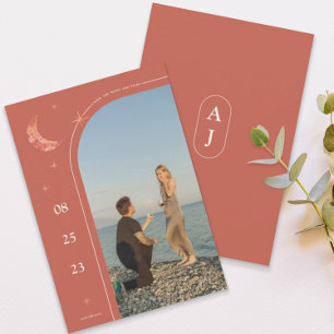 Save The Date Mariage Simple En Terracotta Enregistrer La Date