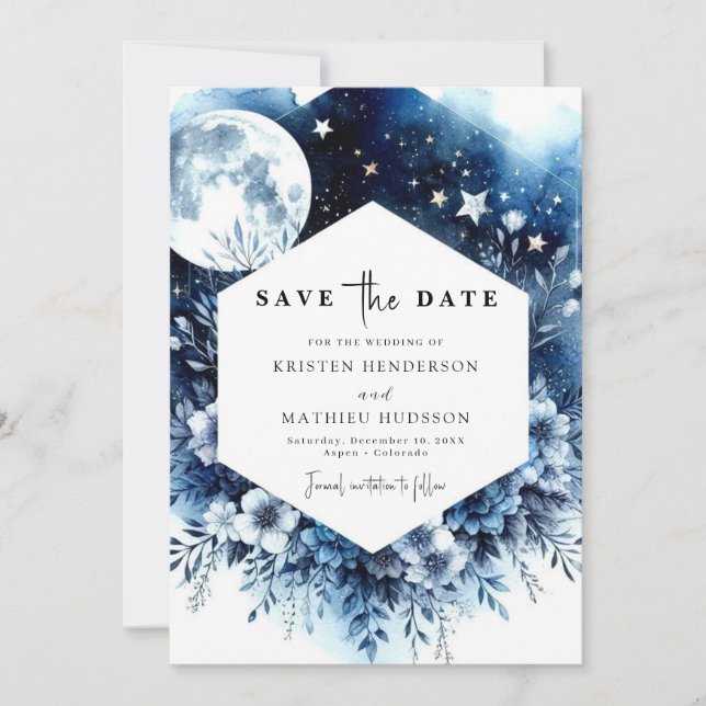 Save The Date Mariage simple et chic (Devant)