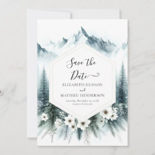 Save The Date Mariage simple Pine Mountain